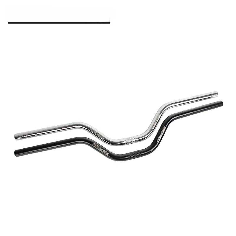 AliExpress Chrome Molybdenum Steel Bicycle Handlebar, BMX Streetcar, Bike Parts, Black and Silver, 22.2*720mm