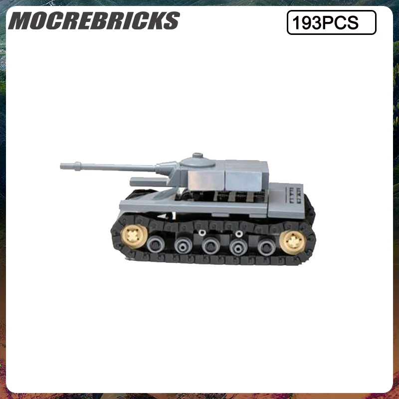 WW II Military Series Armed Tank  ELC EVEN 90 MOC Assembling Building Blocks Model DIY Children\'s toys Christmas Puzzle Gifts