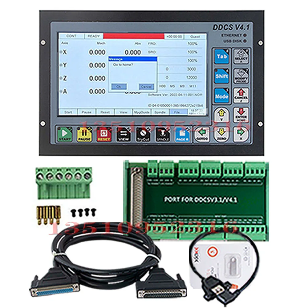Imagem -03 - Recente Ddcs V4.1 Cnc Sistema de Controle de Movimento 3-axis 4-axis Máquina de Gravura Controlador 500k Apoio de Pulso Servo Eixo o Mais