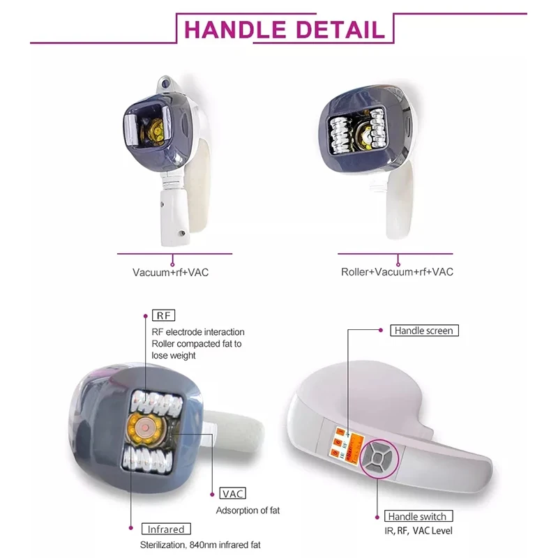 Velashape Vacuum RF Roller Slimming Body Lifting Massage Physiotherapy Weight Loss ABS Desktop Machine view 3