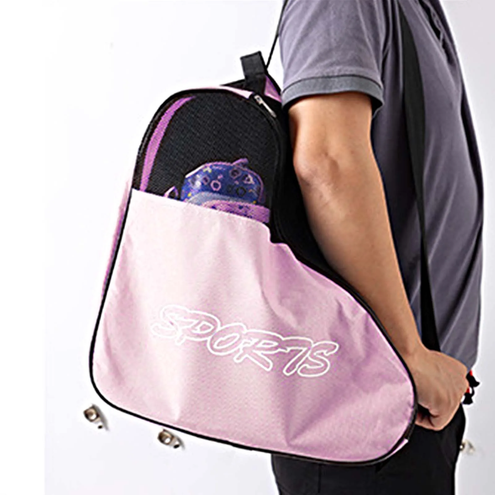 Сумка для роликовых коньков большой емкости, портативная сумка для катания на коньках, дышащая детская сумка для роликовых коньков, сумка для хранения коньков, сумка для обуви для катания на коньках