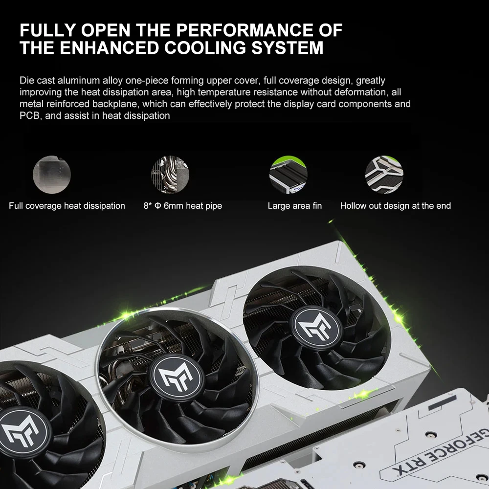 Placa gráfica usada rtx 4070ti metal master oc 12gb gddr6x 192bit rtx 4070ti 12vhpwr jogos gpu placas de vídeo placa de vídeo