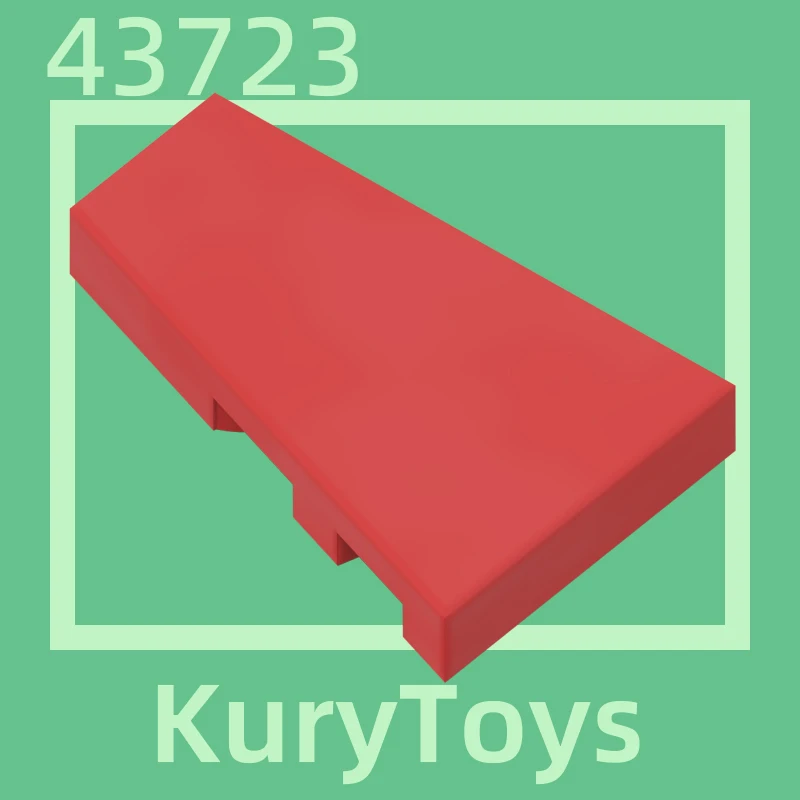 Kury Toys DIY MOC For 43723-Tile 10pcs Building block parts For Wedge, Tile 3 x 2 Left