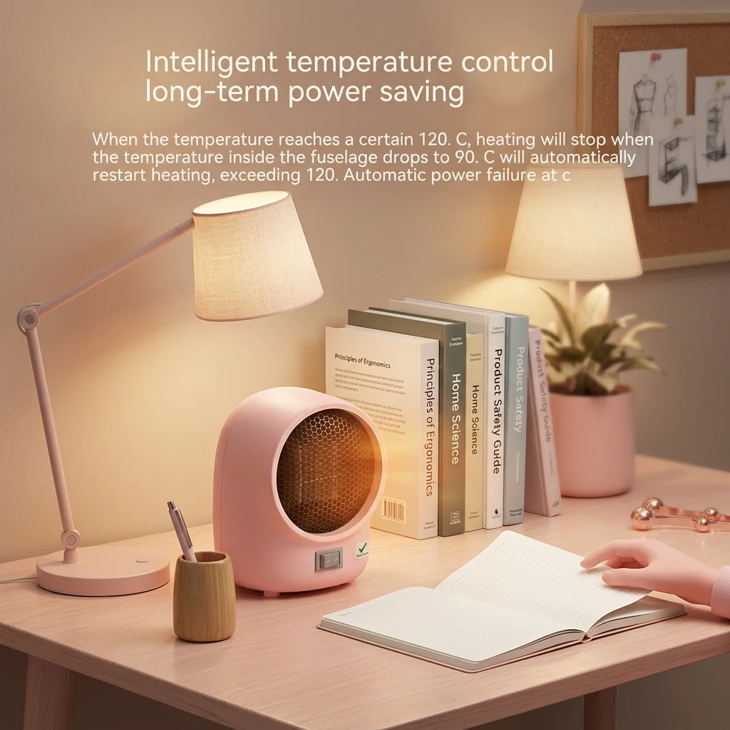 Mini Desktop Electric Space Heater, Energy Saving Portable Tabletop Heater, Compact Small Heating Stove for Dorm Home Office Ind