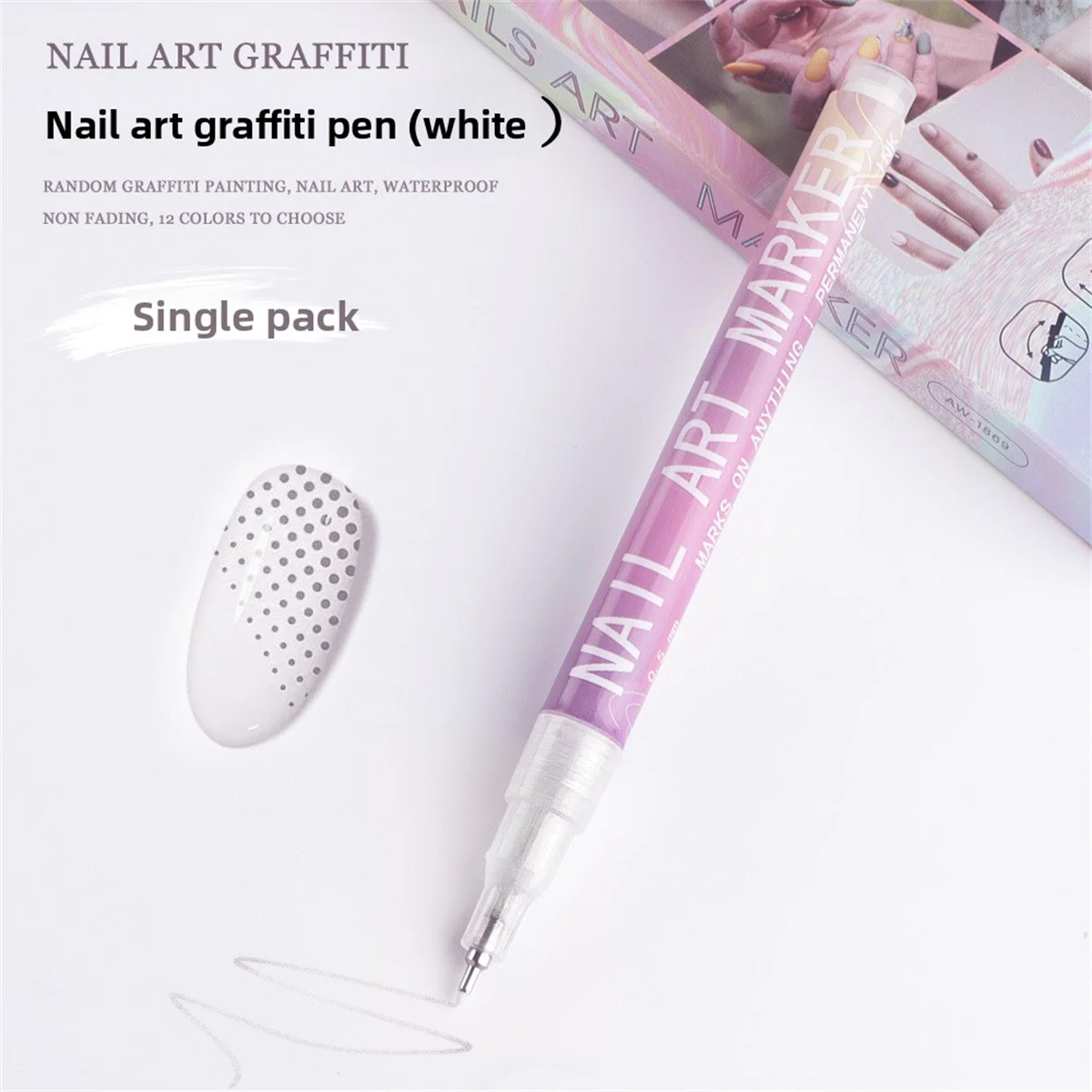 Ensemble de marqueurs pour Nail Art, surbrillance acrylique, peinture à la main, stylo Graffiti pour débutants, outils de manucure professionnels