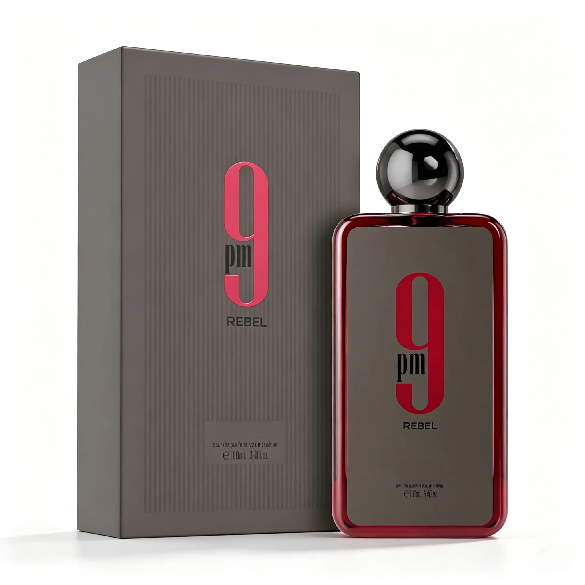 Perfume 9PM Rebel Unissex 100ml Eau De Parfum Cheiro Intenso Longa Duração Fragrância Oriental Presente Especial