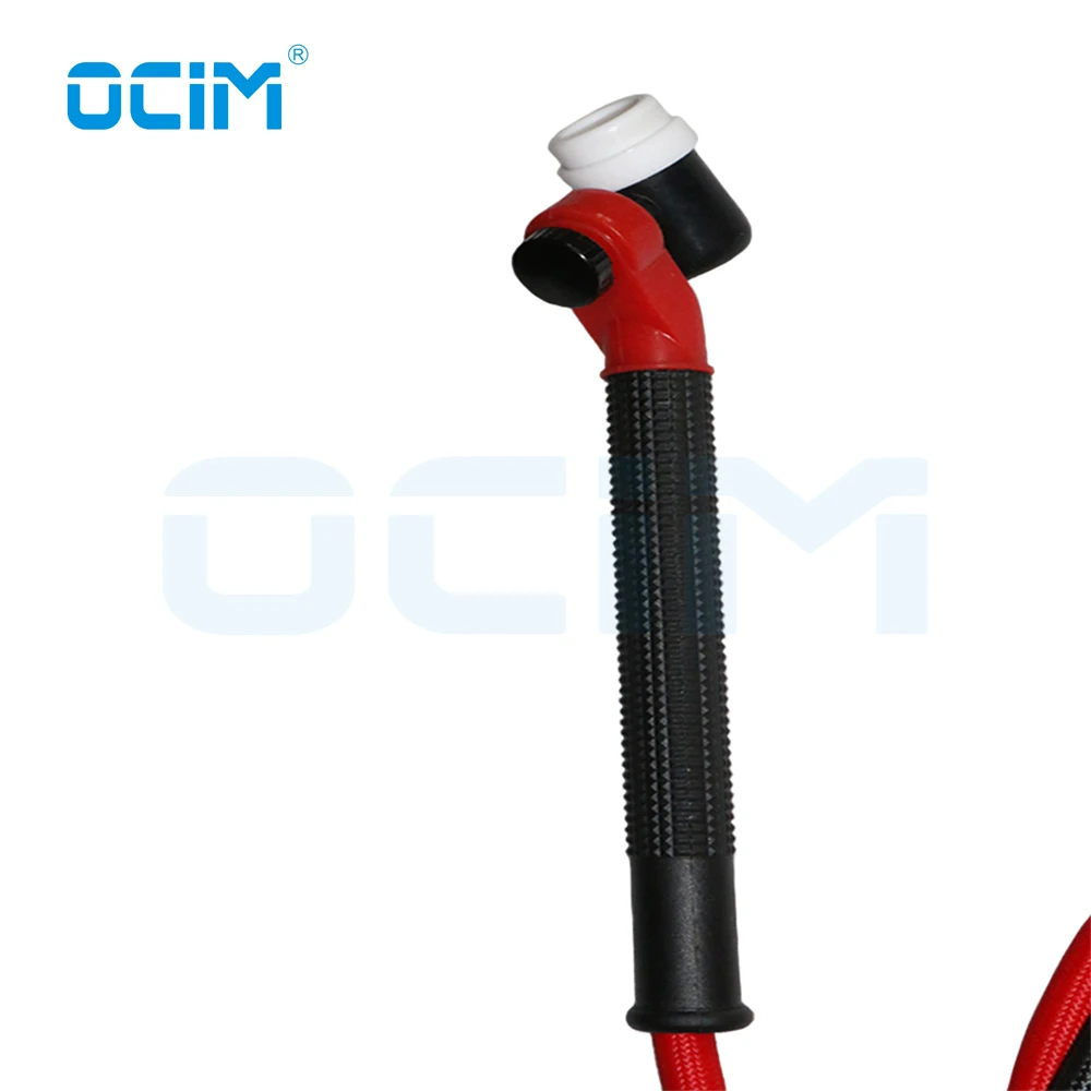 NR17 4M Red Super Soft Hose Braided Air-Cooled Complete TIG Welding Torch 35-70 Connector