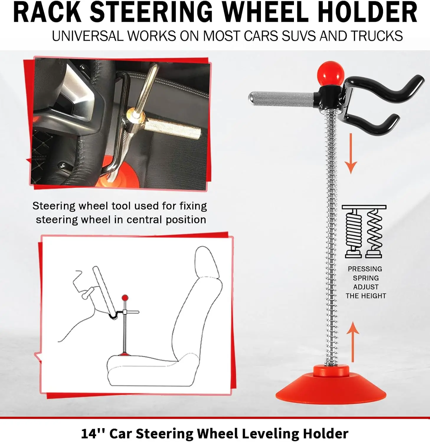 

Steering Wheel Leveling Holder Stand Tool Adjustable Lift Rack Positioning Equipment Repair Tools for Trucks Buses Vans Wheel