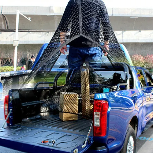 Imagen 2 del producto Red de carga de alta elasticidad para camioneta cama 4'x4' estiramiento a 7'x7' malla de red elástica de doble capa para Ford F150 SVT Raptor Tundra