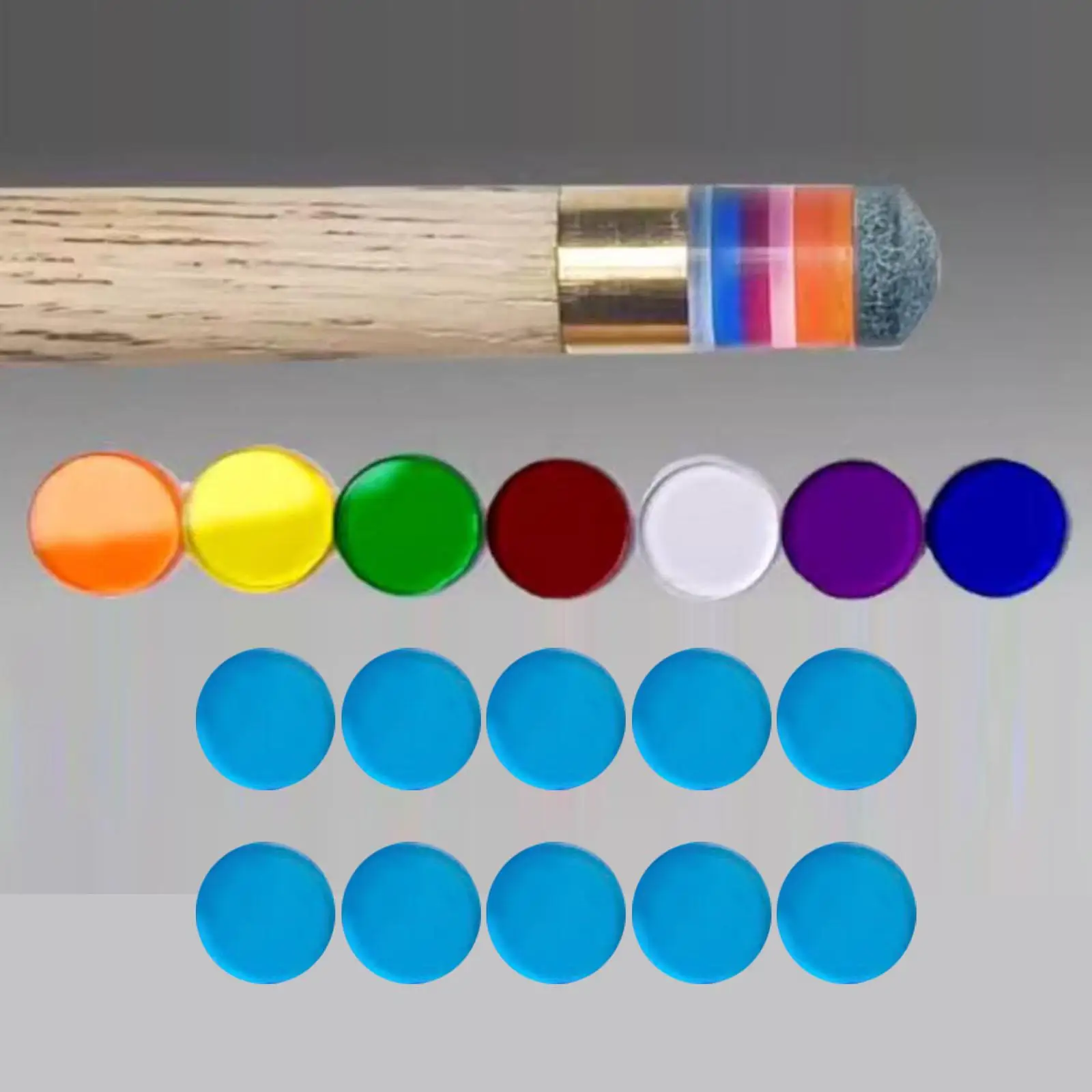 10 pezzi di punte per stecca da biliardo, parti di riparazione, cuscinetti per ghiera portatili, accessori da biliardo di ricambio per competizioni di sala giochi da bar