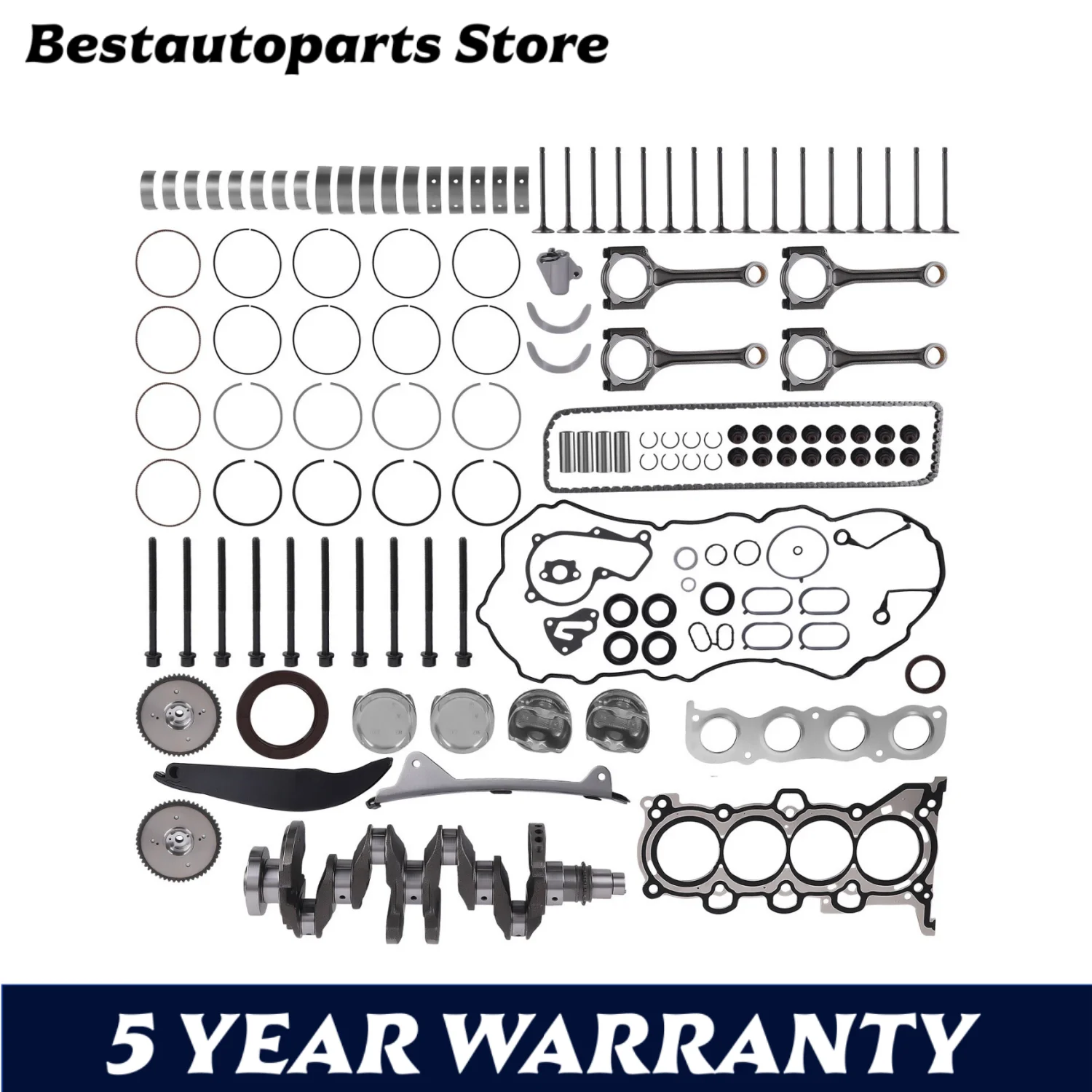 

231102E711 For Hyundai Kia G4NB 1.8L Engine Overhaul Rebuild Kit - Crankshaft Conrod Timing 622V62EH00 235102E101 235102E101