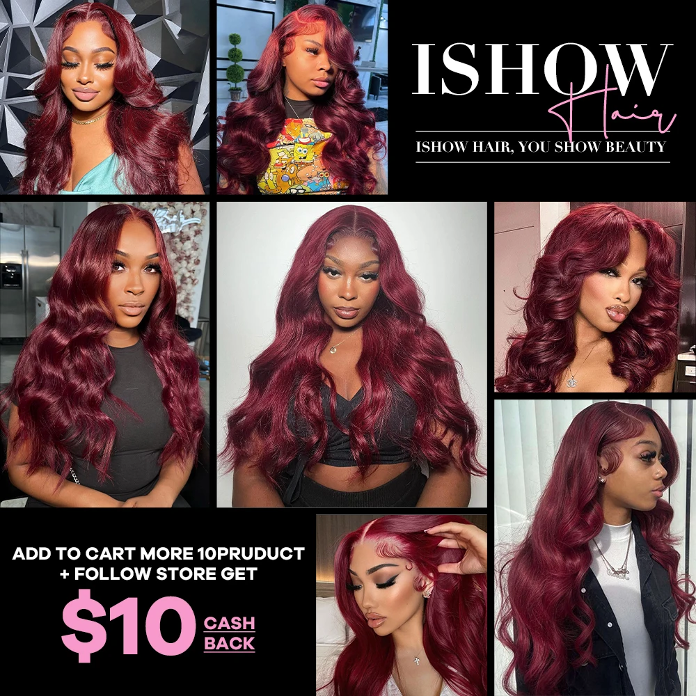 Burgundy 99J Body Wave Bundles Red Colored Human Hair Bundles Brazilian Weave hair 1/3/4 Bundle Deals Hair Extensions For Women