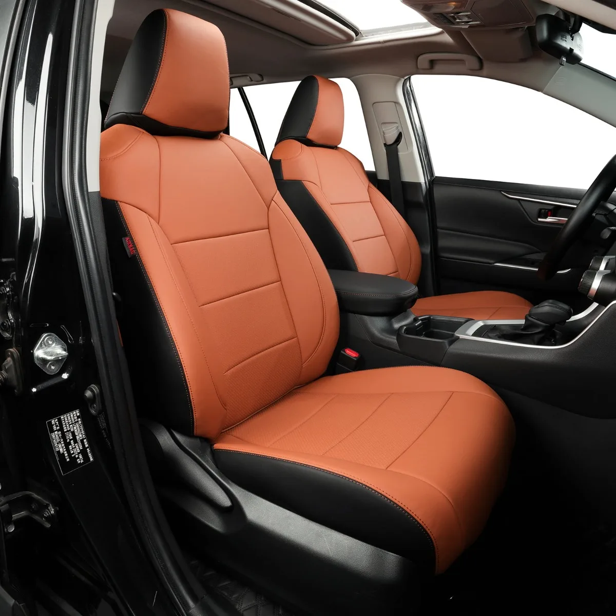 EKR Custom Fit Car Accessories Seat Covers 5 Seats Full Set Genuine Leather for Honda CRV Civic Accord HRV Pilot Odyssey Fit
