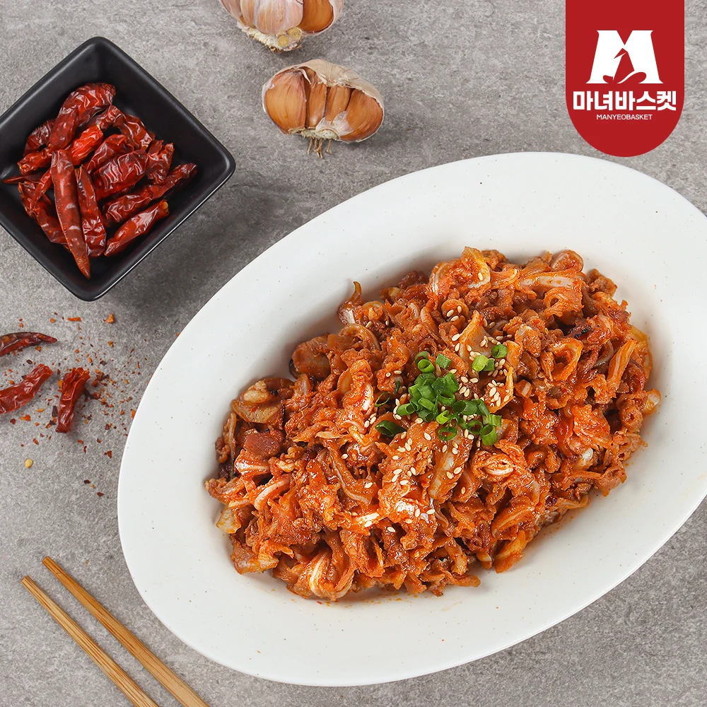 [마녀바스켓]오독오독 용식이 오돌뼈구이(매콤한맛)300g x4팩