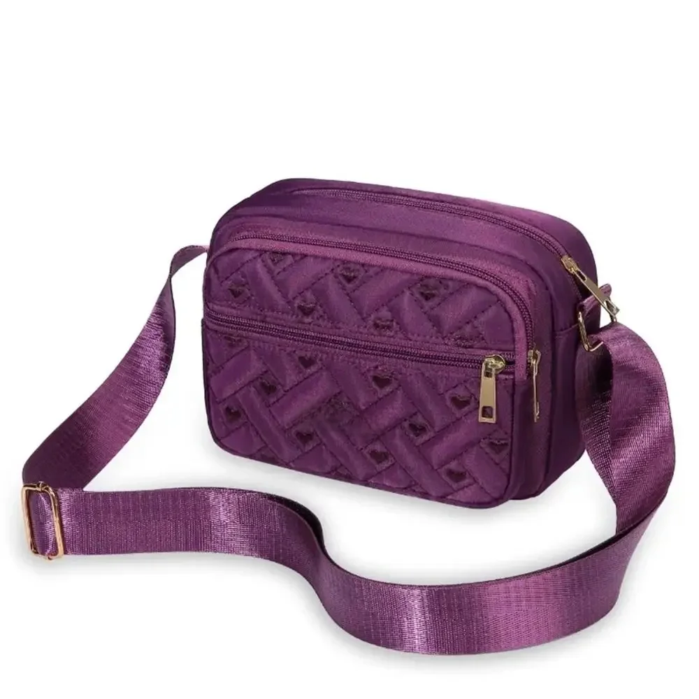 Nowa modny haft torebka damska na suwak torebka damska nylonowa kwadratowa torebka damska na ramię crossbody damska torba — zdjęcie 2