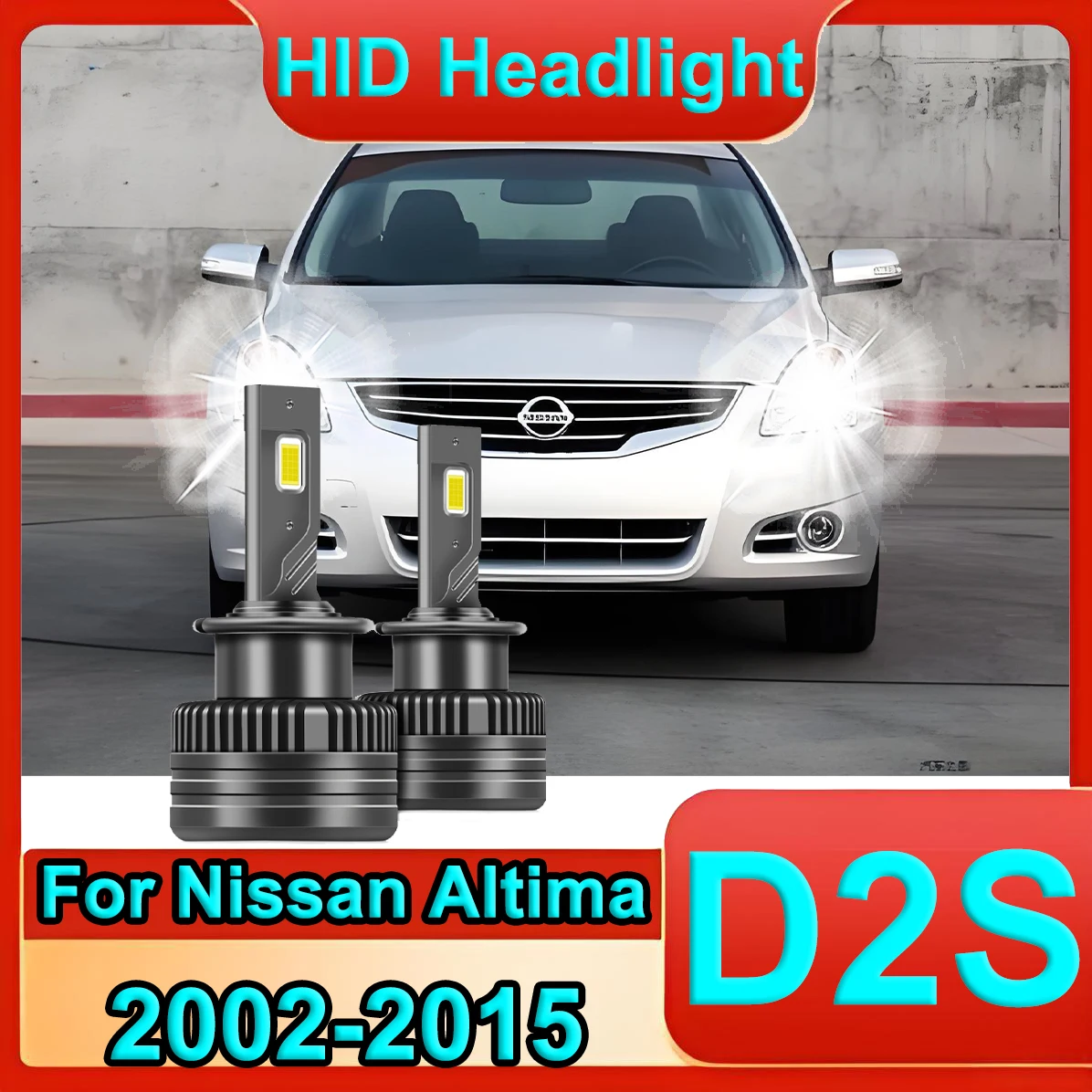 

2PCS D2S Canbus LED Headlight Bulbs High Brightness For Nissan Altima 2002 2003 2004 2005 2006 2007 2008-2015 HID Xenon Lights