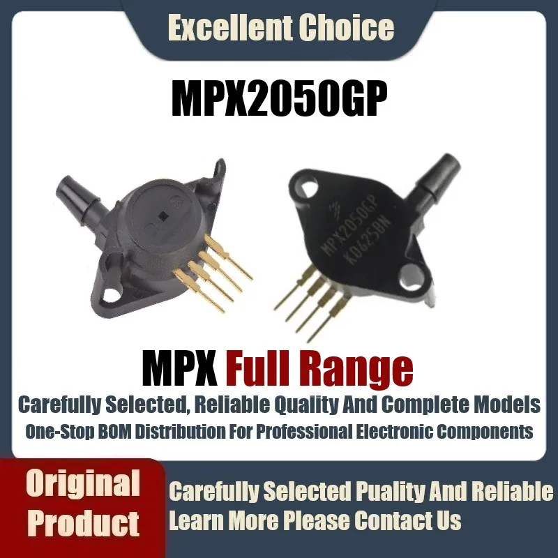 1-5Pcs/Lot Original Product MPX2050GP MPX2050 Package SIP-4 Pressure Sensor Exhaust Manometer Wheatstone Bridge 50kPa