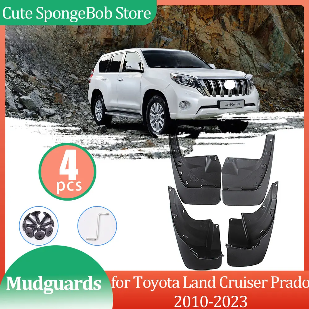 for Toyota Land Cruiser Prado J150 2010~2023 2013 2015 2019 Mudguards Mud flaps Fender Flare Mud Flap Splash Guard Accessories