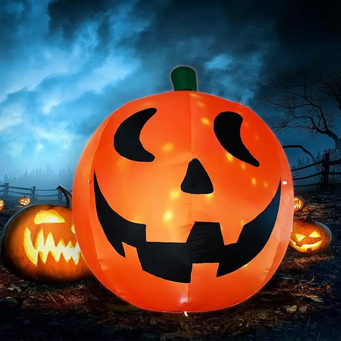 Calabaza inflable LED de Halloween de 10 pies para jardín de fiesta de Halloween