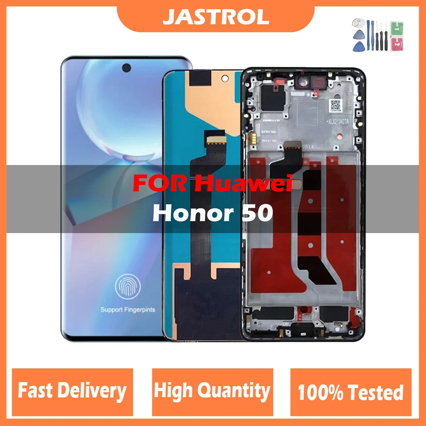 Original LCD For Huawei Honor 50 NTH-AN00 NTH-NX9 LCD Display With Frame Touch Screen Digitizer Assembly For Honor50 LCD