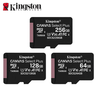 Kingston Memory Card 128GB 256GB MicroSD TF 64GB U1 V30 A1 MicroSD SDCS2 100Mb Reading Speed Class 10 Flash Micro Card for Phone
