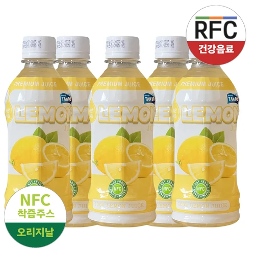 RFC 저온살균 레몬주스 100% 착즙 350ml 12병  Best5