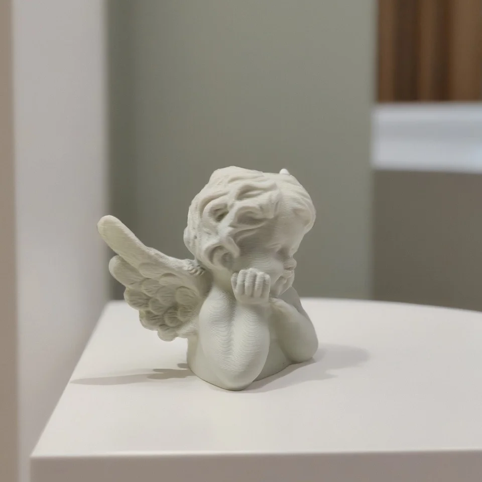 Cute Cherub Angel Bust Figurine, Mini Angel Statue, Aesthetic Desk Decor for Home Office, Romantic Gift for Her, Religious Decor