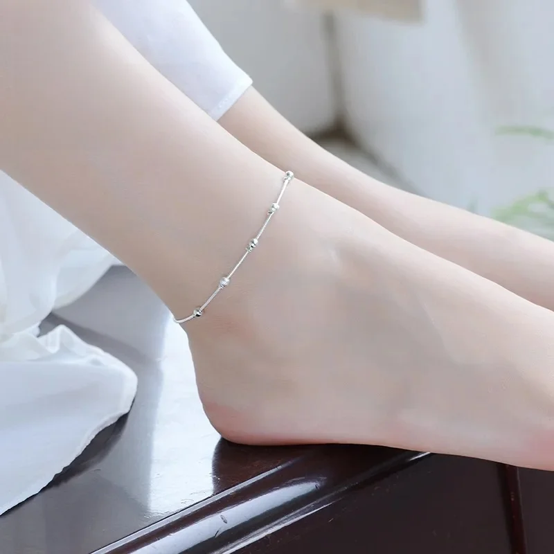 New Arrival Trendy 925 Sterling Silver Anklet On The Leg For Women Girl Beach Anklets Foot Chain For Wedding Jewelry — zdjęcie 2