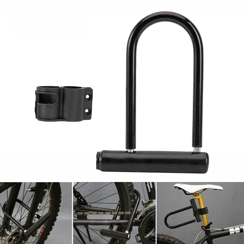 AliExpress Bicycle U Lock Anti-theft Heavy Duty Bicycle Locks MTB Road Bike Wheel Lock With KeyMotorcycle