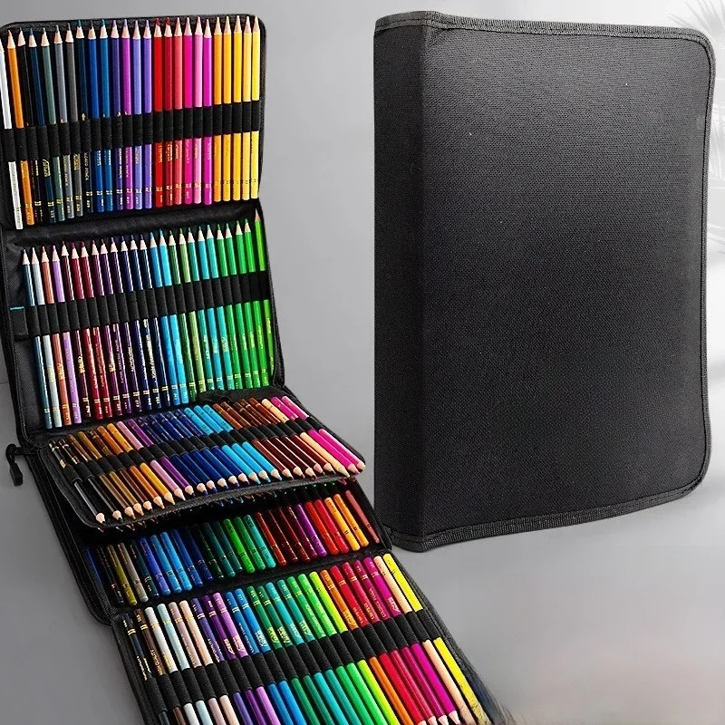 200/120/72/48 Kleurpotloden Olie/Aquarel Kleurpotloden met Doek Tas Voor Professionele Tekening schetsen Art Supplies - afbeelding 2