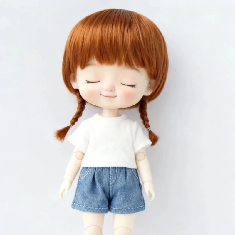 

Hot Sale Twins Braids Doll Wig OB11 YOSD MSD SD Blythe All Sizes Available from 4-5in to10-11inch BJD Hair Accessories