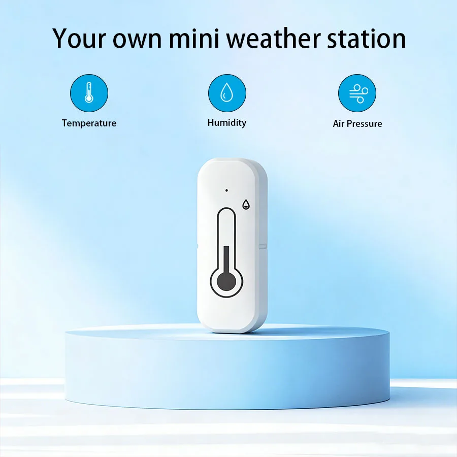 Tuya WiFi Smart Temperature Humidity Sensor Remote Monitor with History Record Smart Linkage Compatible Alexa Google Assistant