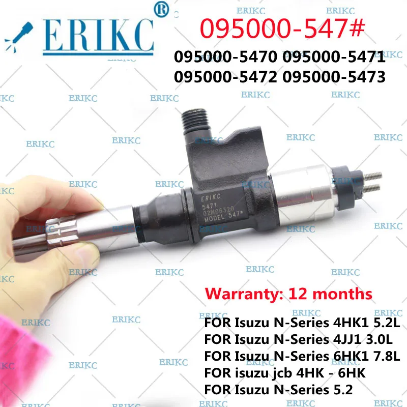 

ERIKC 095000-547# Common Rail Diesel Injector Nozzle 095000-5470 095000-5471 095000-5472 095000-5473 FOR suzu N-Series 4HK1 5.2L