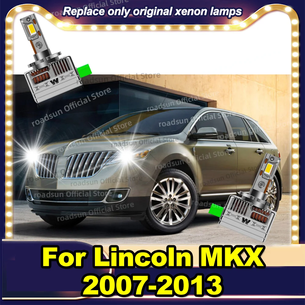 

Светодиодные фары Canbus 1:1 HID ксеноновые автомобильные лампы 50000LM Plug&Play для Lincoln MKX 2007 2008 2009 2010 2011 2012 2013