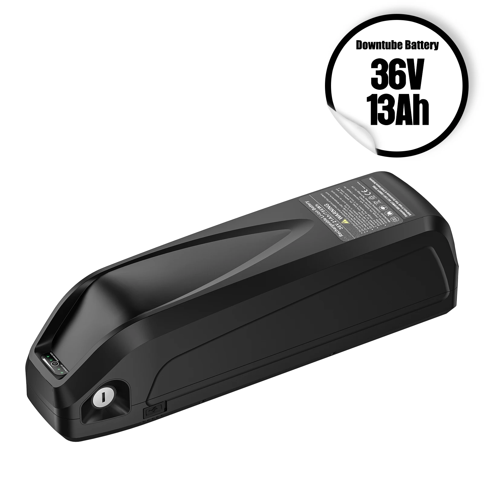 [Consegna in 3 giorni] Batteria Hailong da 36 V e 13 Ah, da montare sul tubo inferiore, con capacità di 468 Wh, per biciclette elettriche. Caricabatterie da 42 V e 2 A per la conversione di biciclette