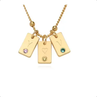

Lateefah Waterproof PVD electroplated birthstone necklace designed for women Exquisite cubic zirconia pendant Gift Necklace