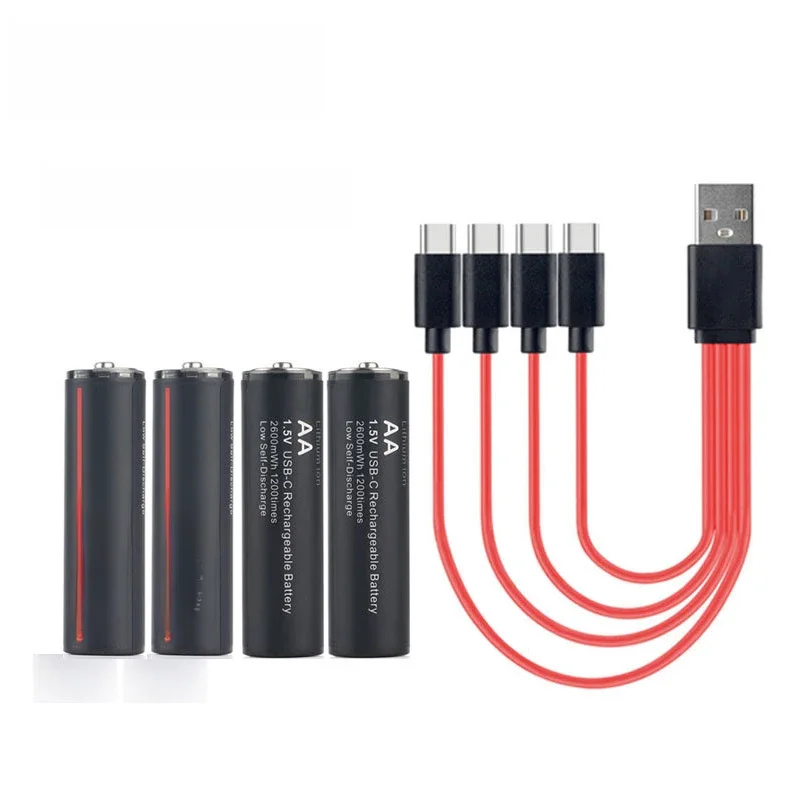 2-20 pces 1.5v aa bateria recarregável li-ion 2600mwh 1.5 volts liion de lítio li ion aa 2a baterias