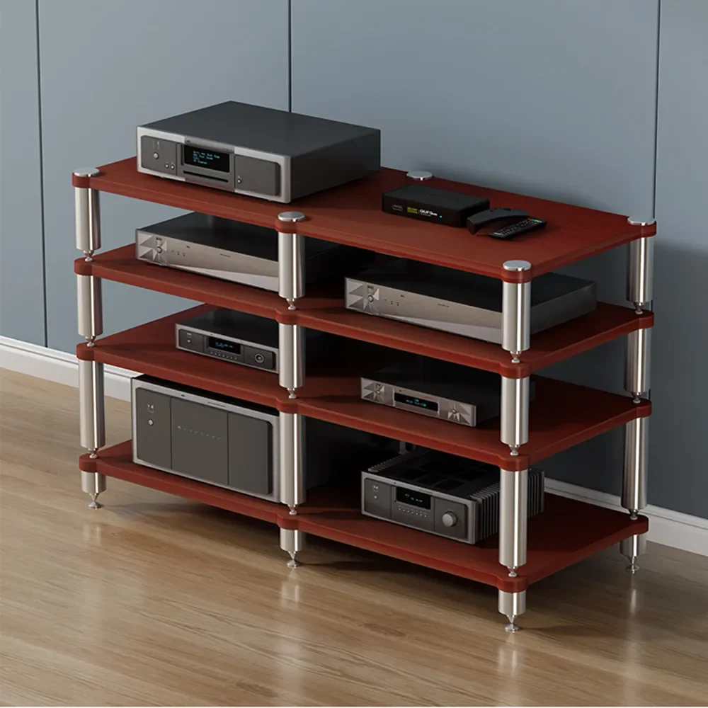 4 Schicht 2 Säulen Hifi Leistungs verstärker Schrank Verstärker Schrank Rack Audio Schrank Rack TV