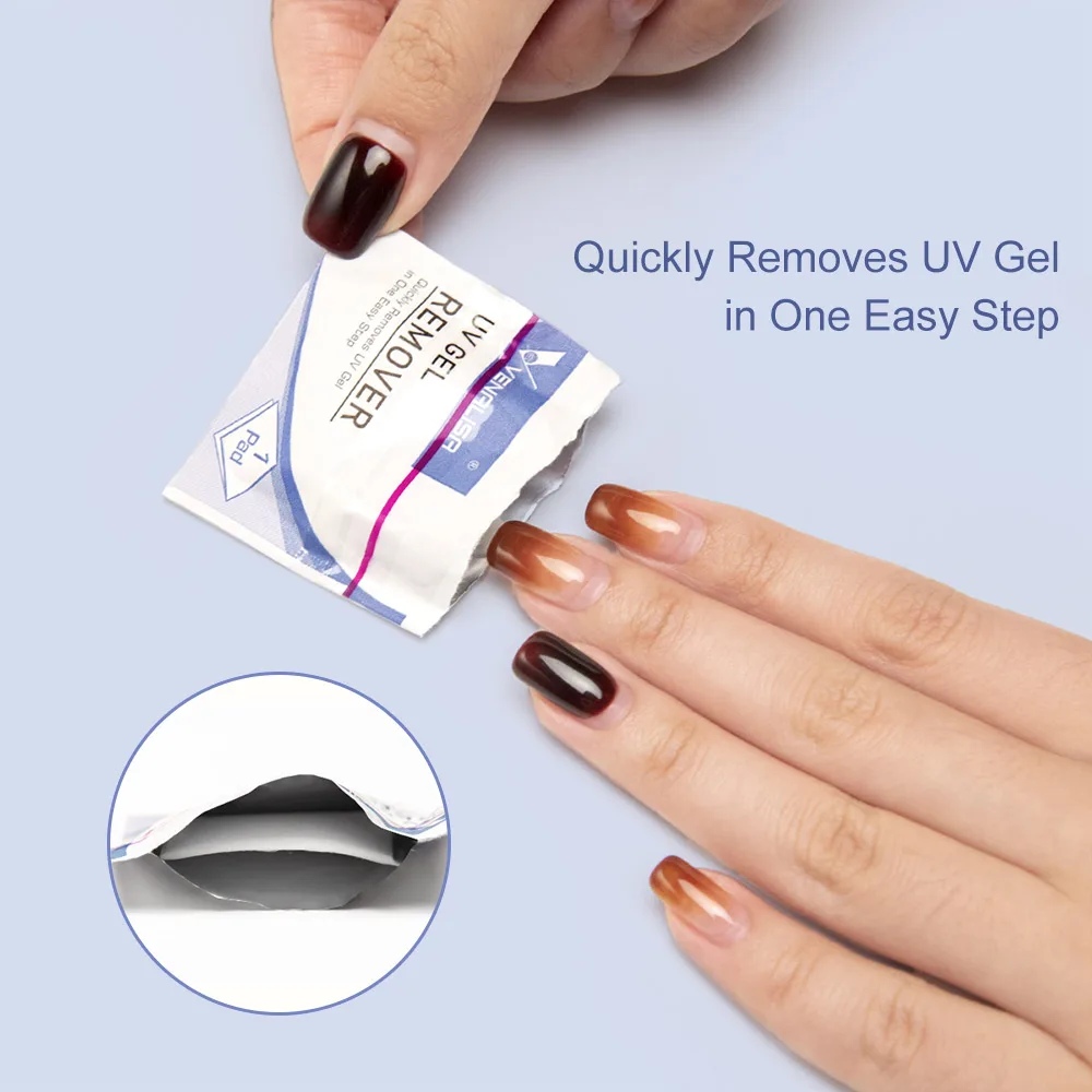Venalisa 120Pcs Remover Wipes Pad für Nagel Maniküre Reiniger Nail art UV Gel Remover Entfetter für Nägel Gel Nagel polnisch