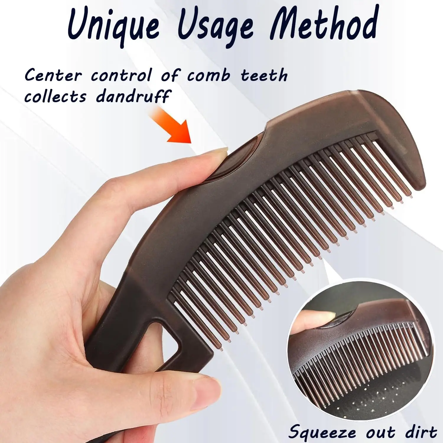 Dandruff Massage Comb, For Healthier Scalp And Better Hair Quality, Suitable For Men And Women, Multifunctional Energy Comb, Hollow Toothbrush For Scalp Massage/Dandruff/Oil Removal, Hair Tools,Hair I image 4
