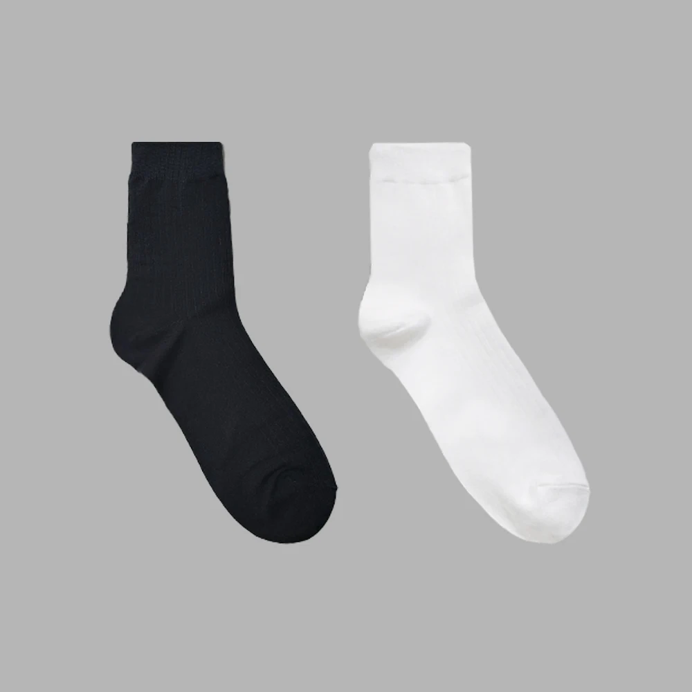 [10 group] H Ungee and Golgee 10 pairs/Men's simple middle neck/Student's unkled casual dress basic socks (mixed possible)