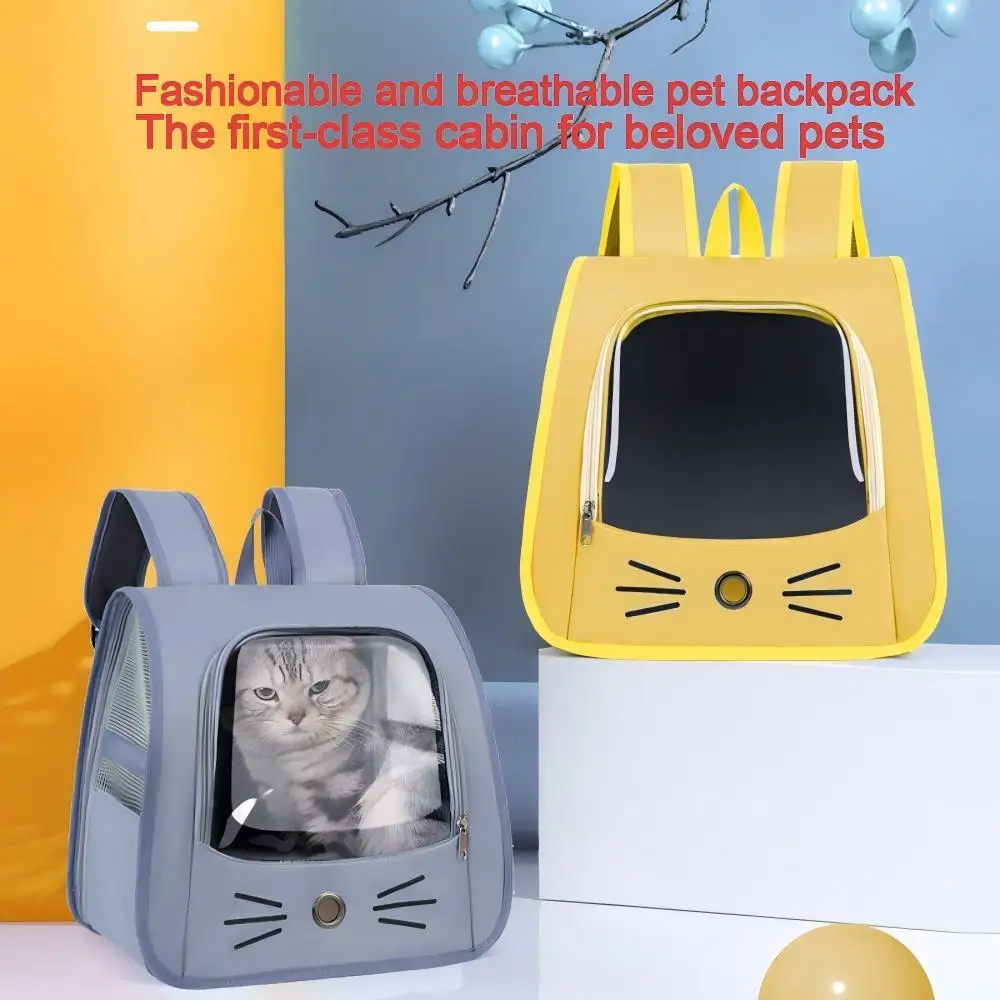 

Pet Backpack Carrier Breathable Anti Stress Travel Bag Adjustable Shoulder Outdoor Handbag for Cats Dogs