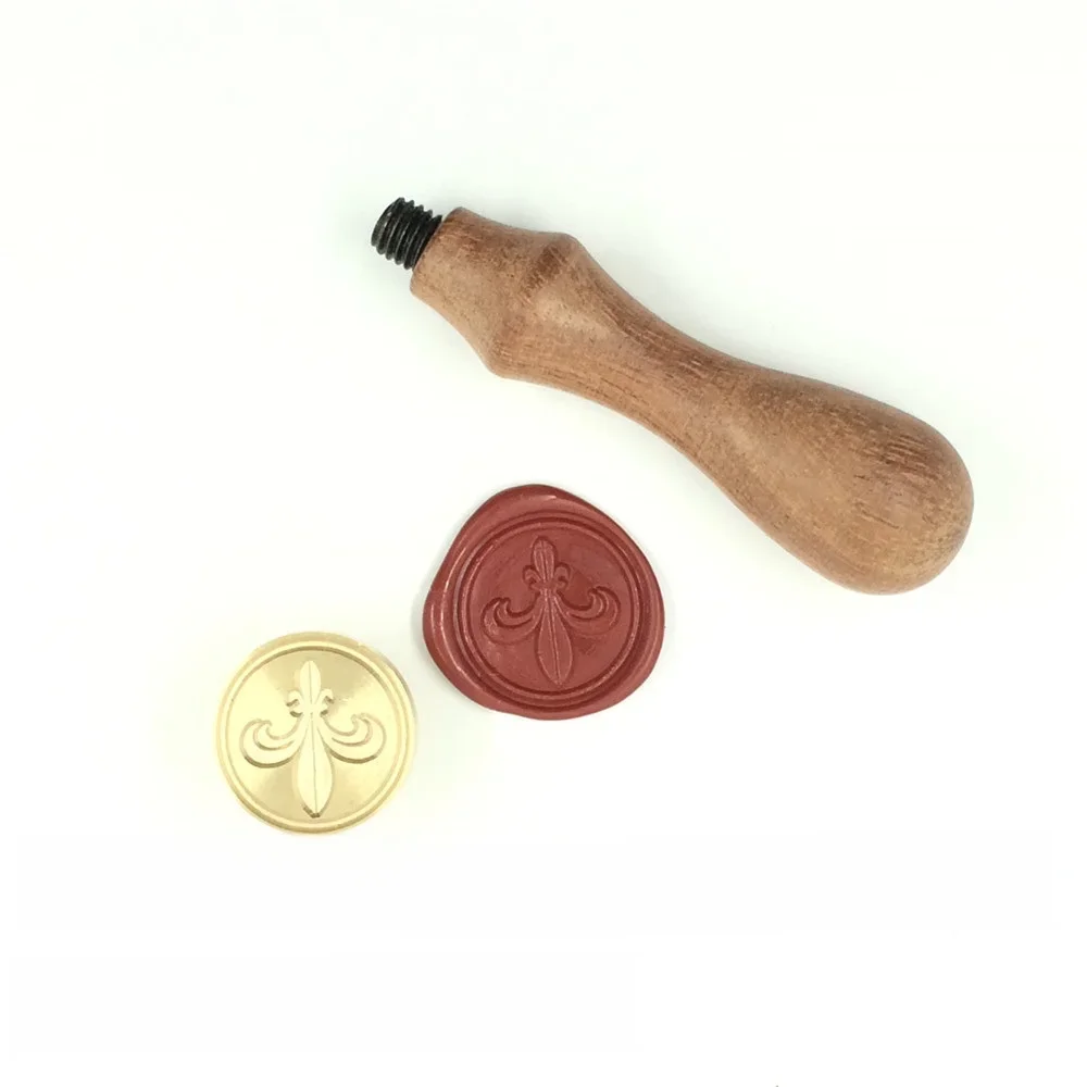 Pas de wasstempel aan met uw logo, met houten handvat, DIY Ancient Seal Retro-stempel, gepersonaliseerde stempel lakzegel aangepast ontwerp - afbeelding 2