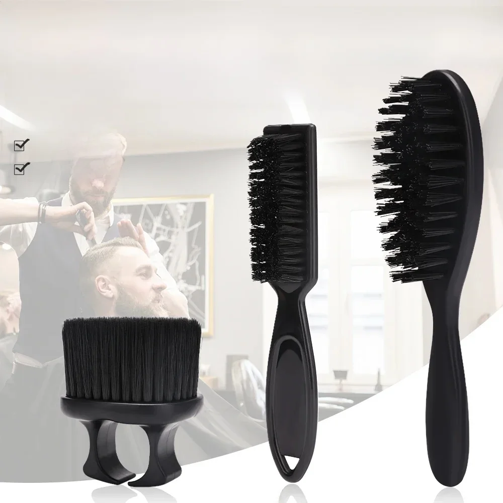 Ensemble de brosses de coiffure, brosse de nettoyage de coiffure, brosse de dépoussiérage du cou, outil de coiffure professionnel, spécial pour perruques de vrais cheveux