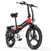LANKELEISI G660 Electric Bicycle 500W Brushless Motor 48V12.8AH Lithium Battery Aldult Electric Bike 20-in Tire City Fold E-bike