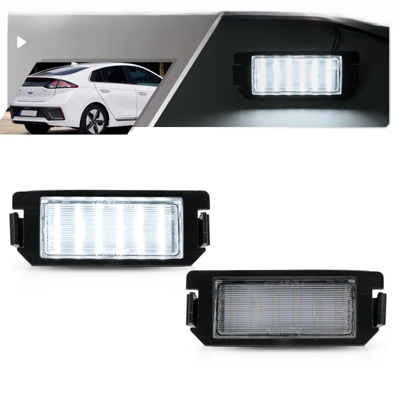 Eclairage de plaque de planificateur LED blanc, Hyundai Ioniq 2017-2022, Tiburbon GK 03-08, Veloster Elasticity 12-18, Genesis Coupé BK 10-16, Canbus