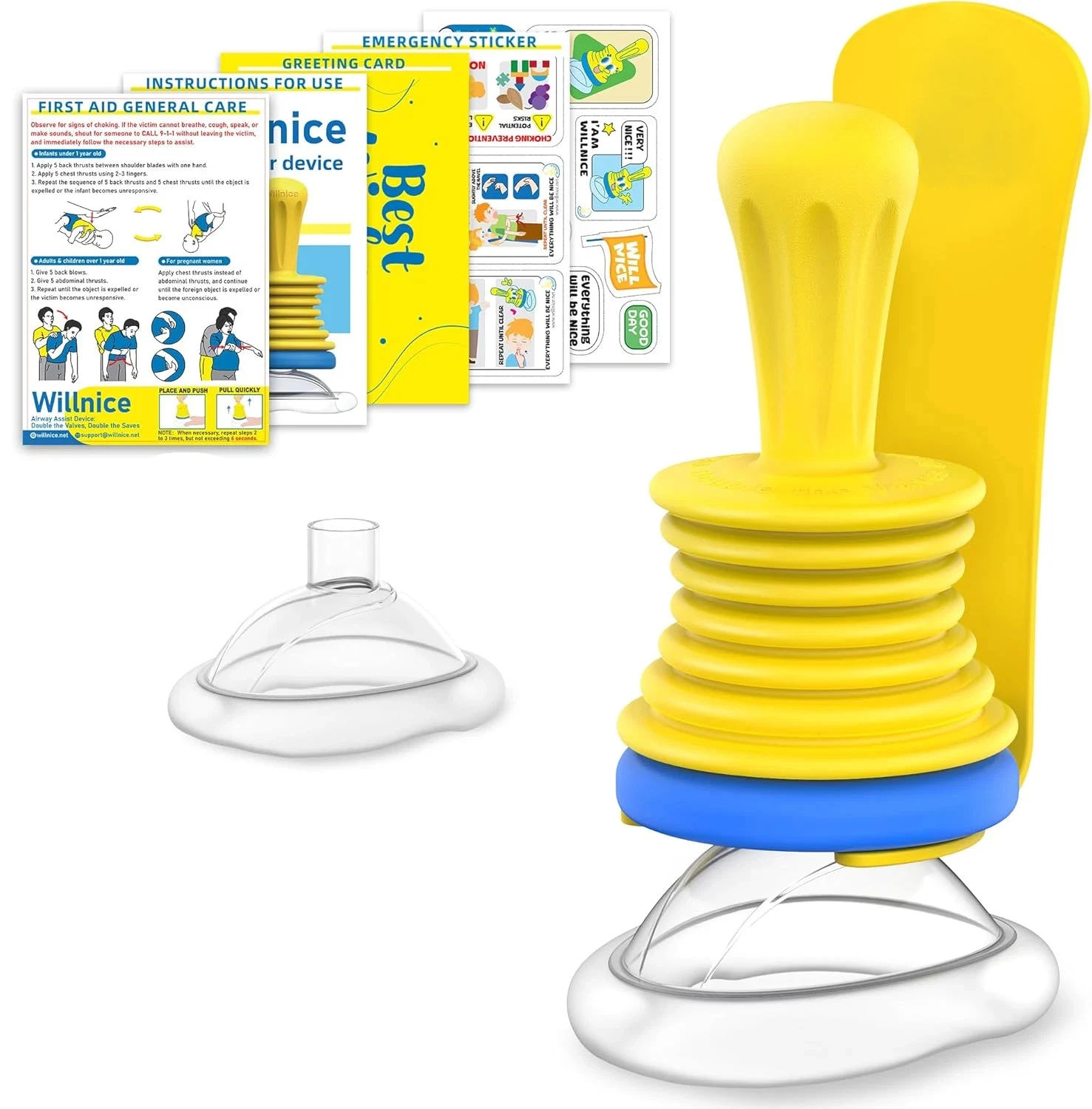 Erste-Hilfe-Maske gegen Ersticken, Tragbares Erste-Hilfe-Set zur Erstickungsunterstützung, Einfach zu Bedienendes Notfall-Asphyxie-Rettungswerkzeug für Zuhause, Reisen, Auto & Outdoor-Nutzung