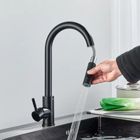 Stainless Steel Kitchen Pull-out Faucet Kitchen Faucet Hot and Cold Household Splash-proof Sink  Faucet HomeKitchen Accessories