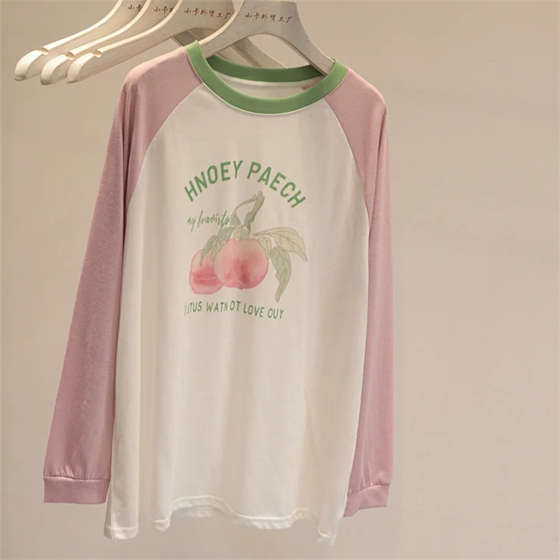 Fashion Classic Honey Peach Niche Fashion Thin Version China-Chic Ins Style Sweater Women's Lovers American Loose Outdoor Sports