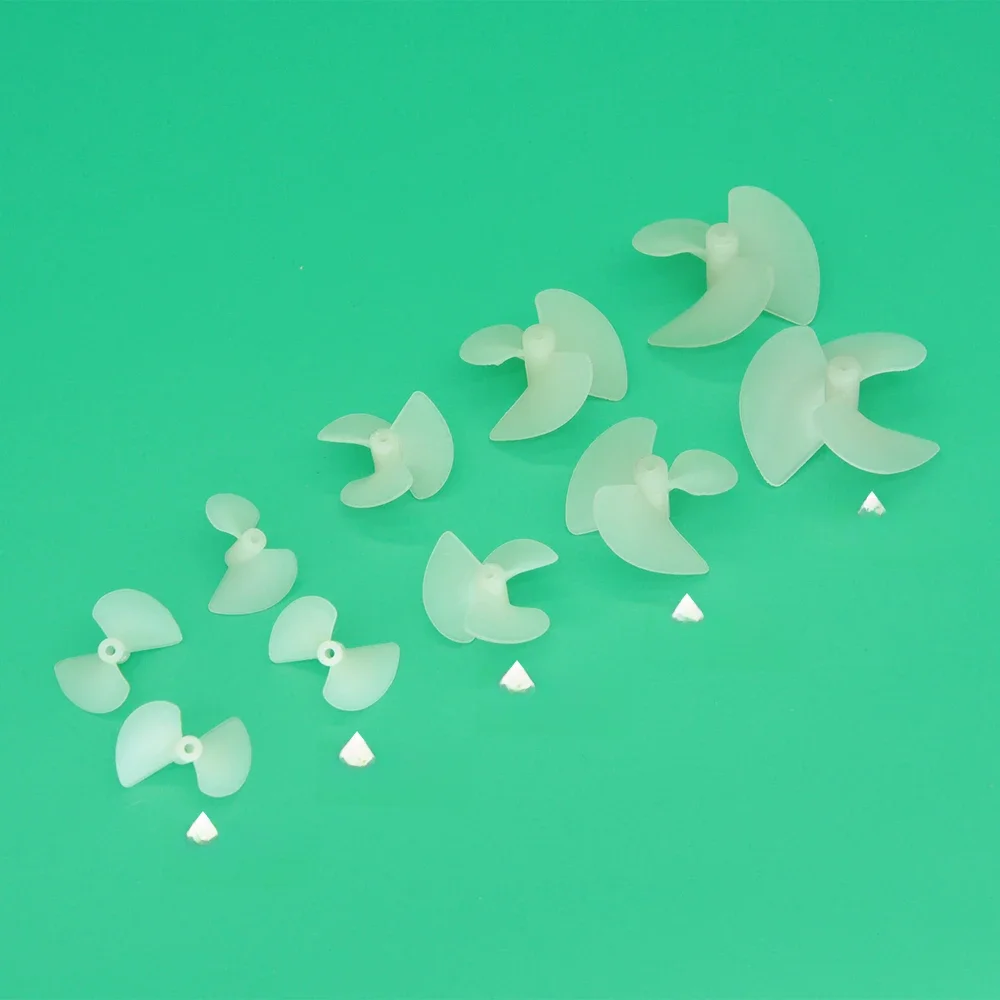 2 paires d'hélices de bateau RC de 2mm D22mm/ 26mm/ 28mm/ 36mm/ 42mm CW/CCW, accessoire/vis électrique en Nylon pour bateaux Rc, modèle de bricolage, arbre de 2mm